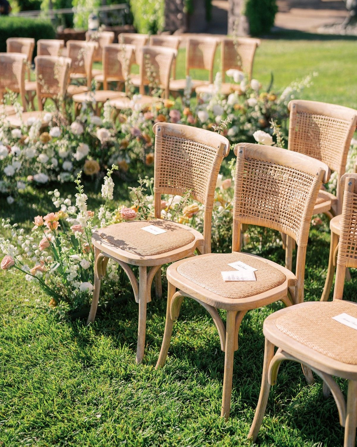 Wood Rope Rattan Chairs