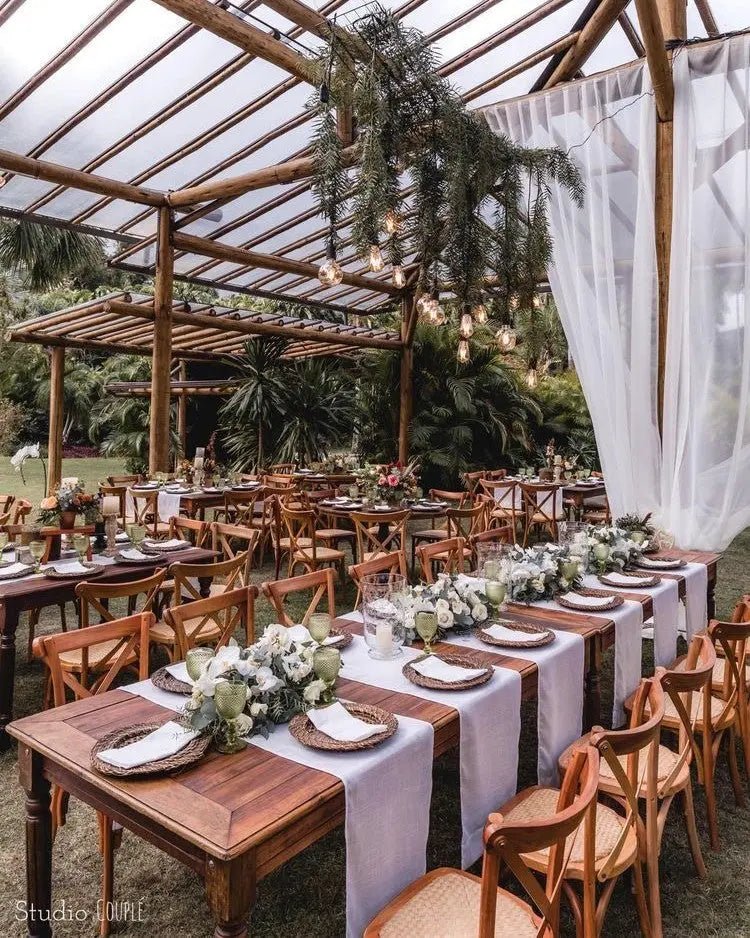 Cross Back Chairs - braun - aufZEIT