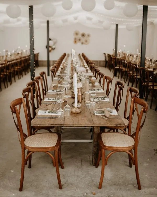 Cross Back Chairs - braun - aufZEIT