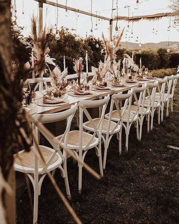 Cross Back Chairs - weiß - aufZEIT