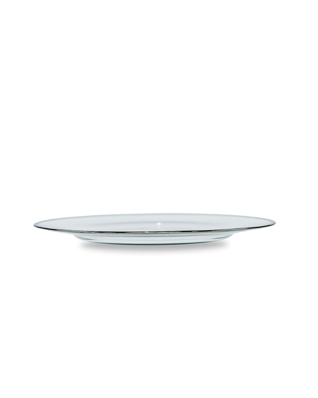 Platzteller mit silbernem Rand - aufZEIT