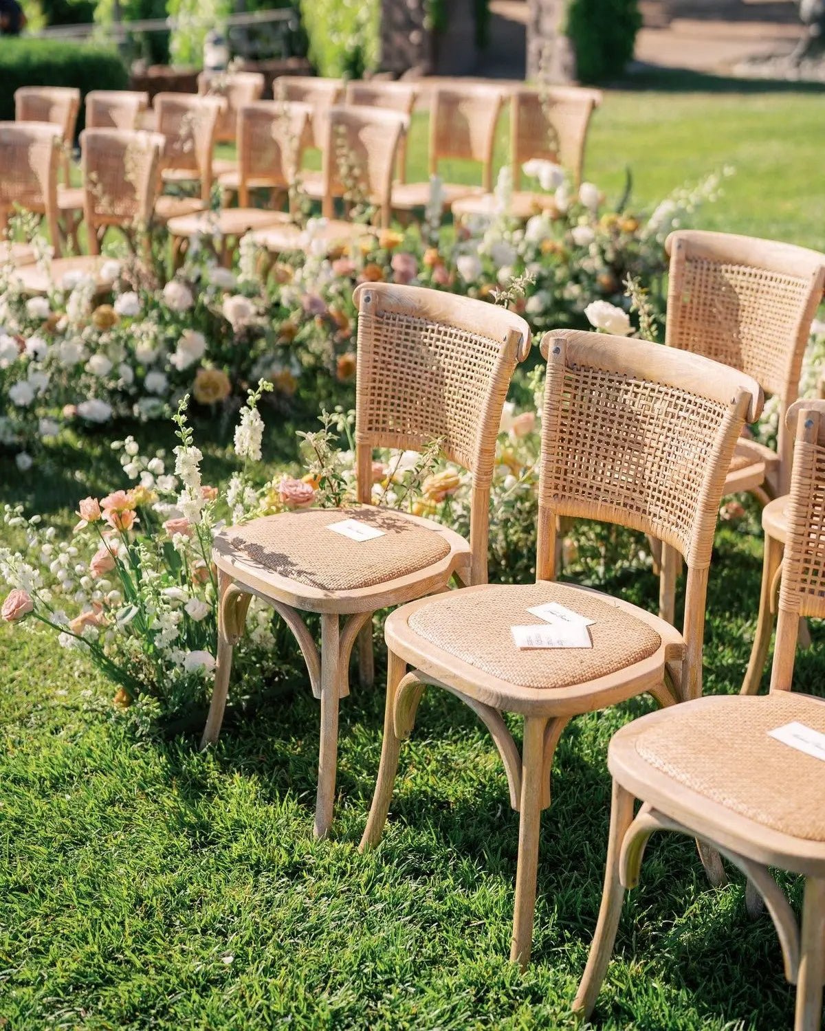 Wood Rope Rattan Chairs - aufZEIT